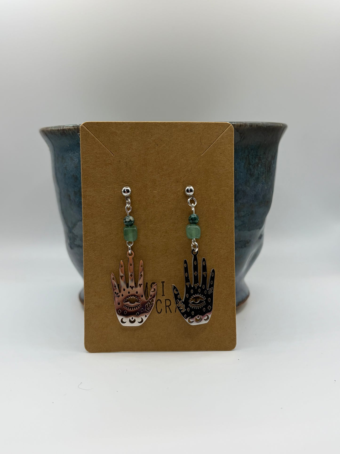 tarot hands earrings