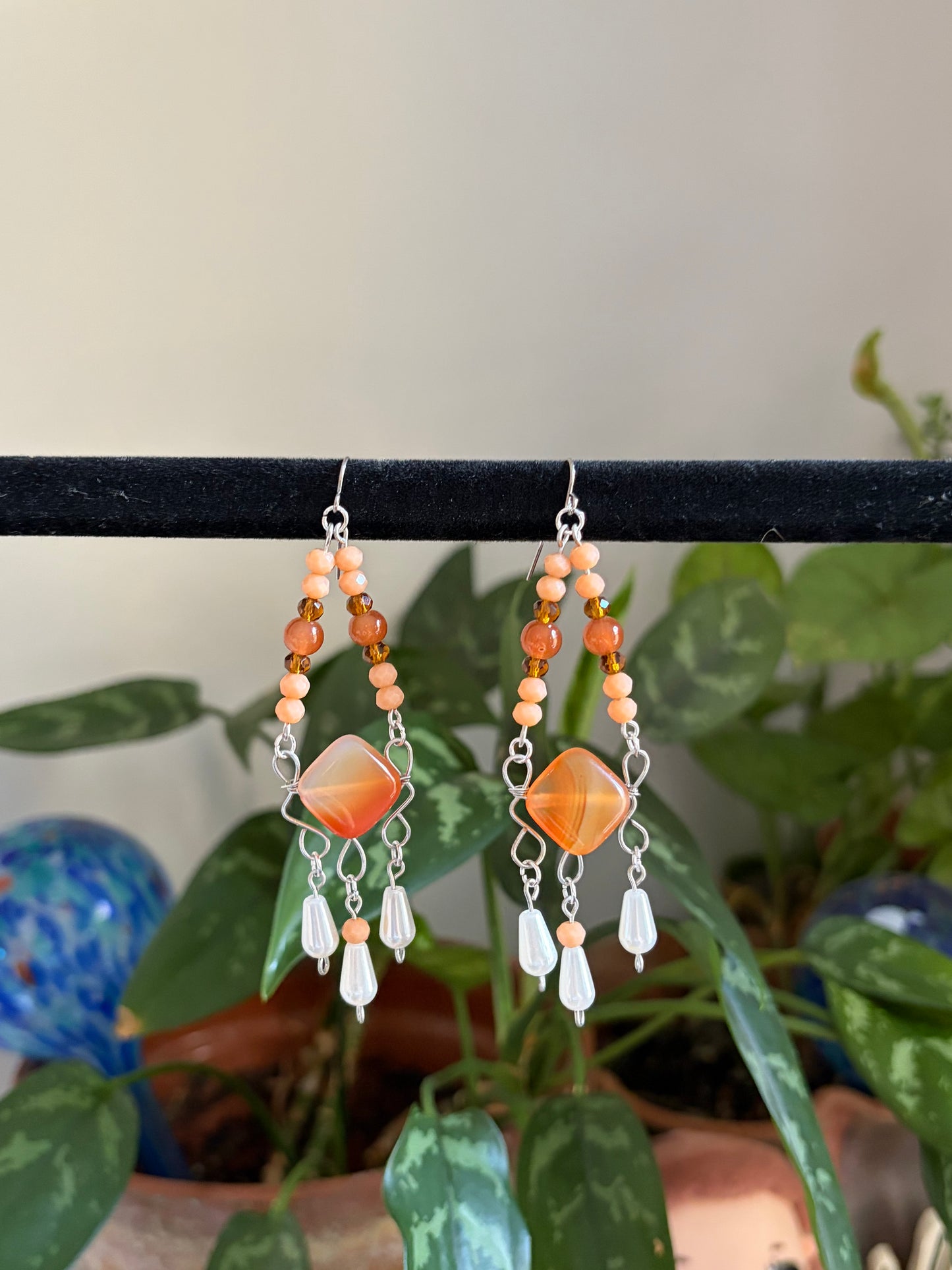 arizona sunset chandelier earrings