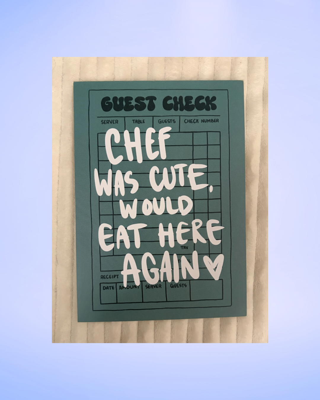 chef was cute art print