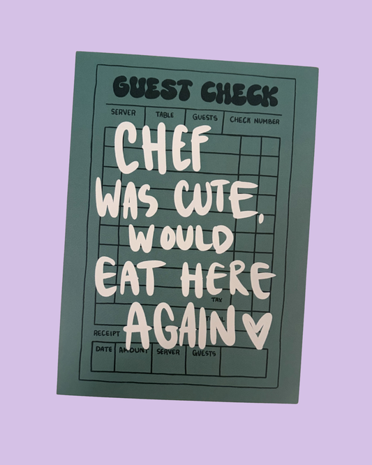 Chef was Cute Art Print