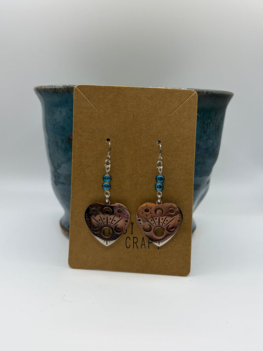 tarot hearts earrings