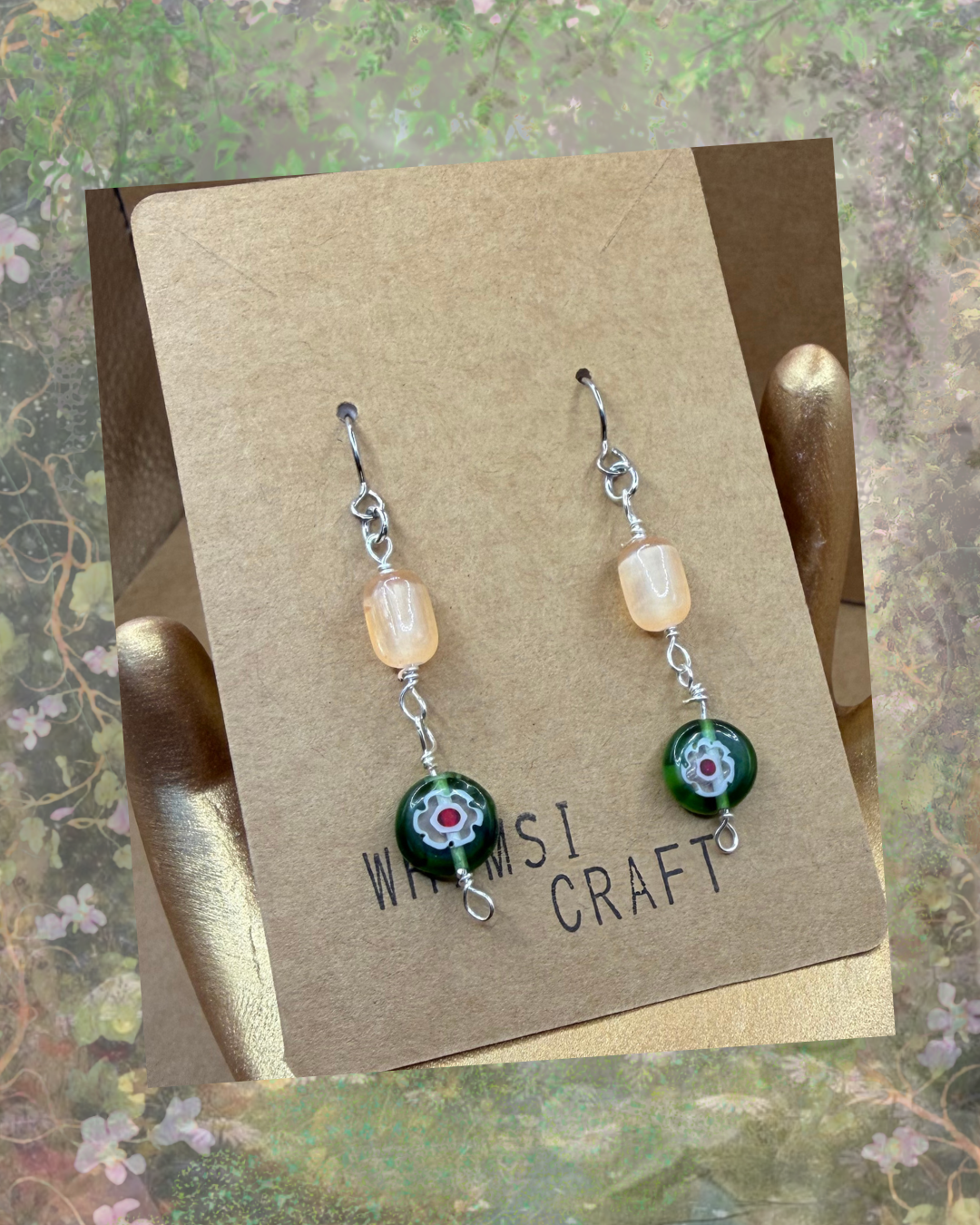 Beaded Garden Fairy Earrings