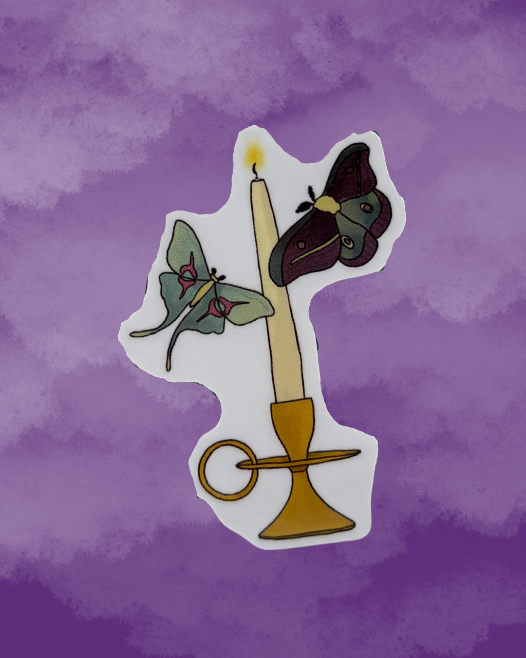 Moths to a Flame Sticker