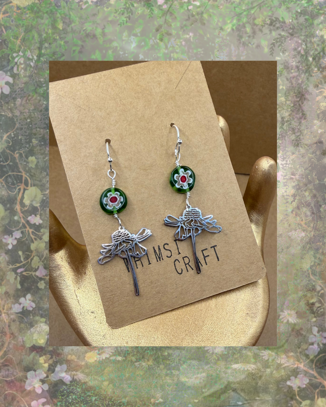 Beaded Garden Fairy Earrings