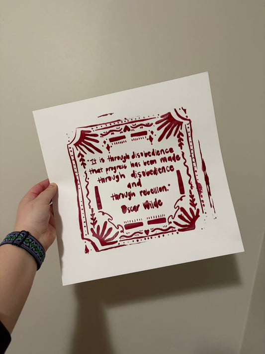 oscar wilde screen print