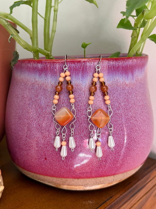 arizona sunset chandelier earrings