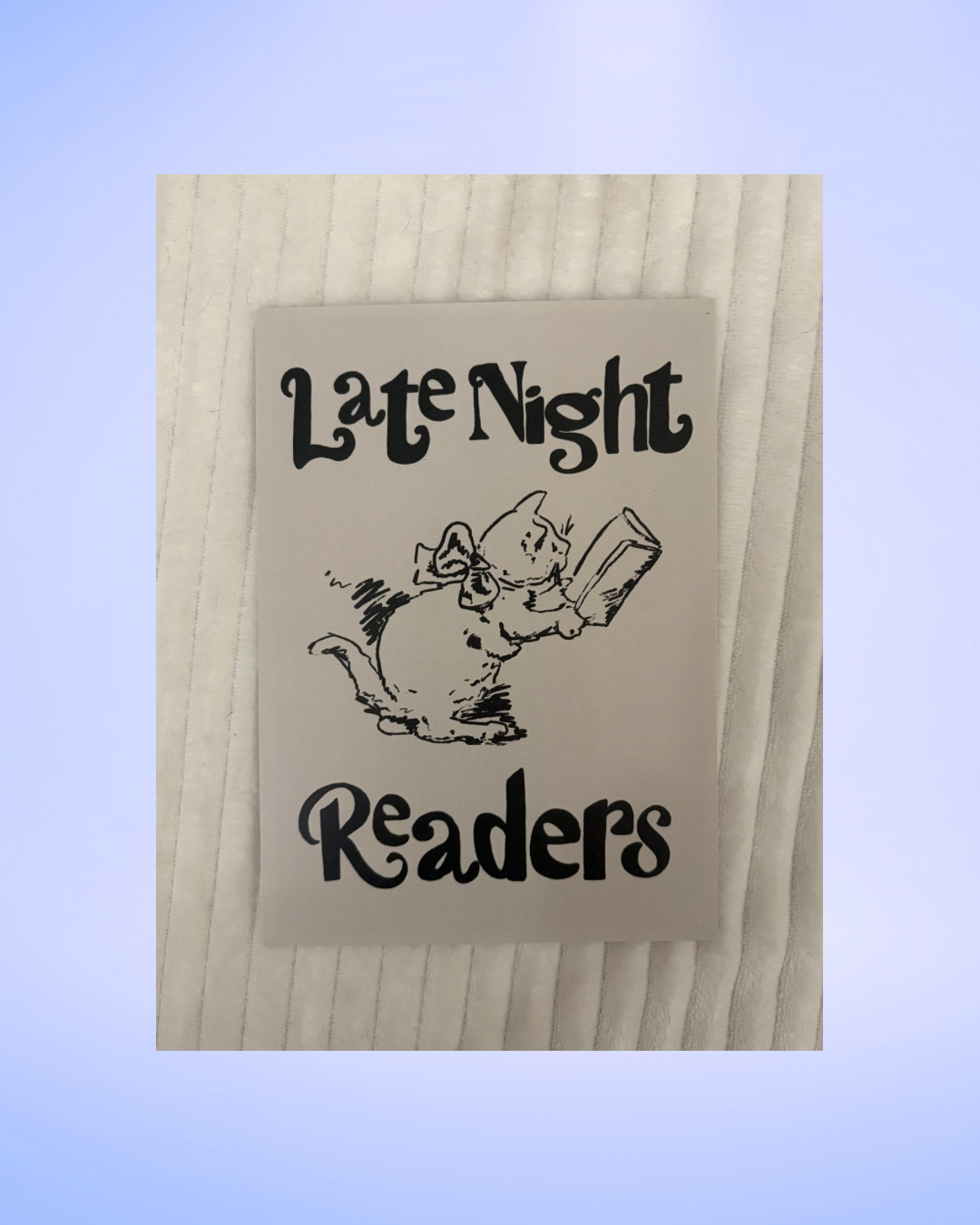 late night readers art print