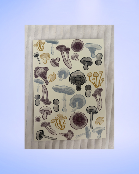 mushrooms art print