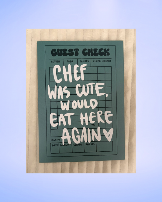 chef was cute art print